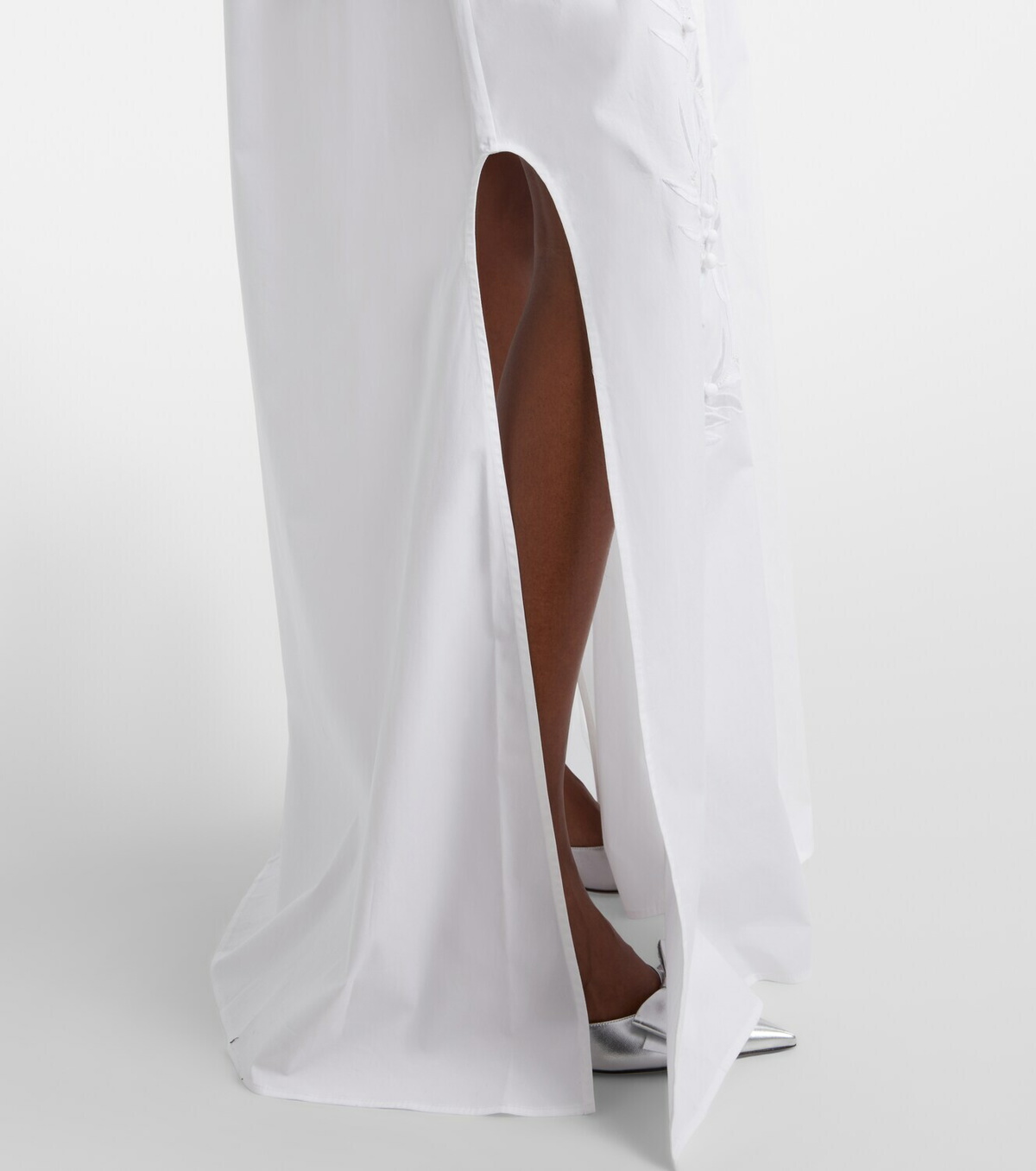 Carolina Herrera Embroidered cotton-blend gown