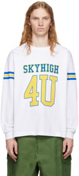 Sky High Farm Workwear White 'SH4U' Jersey Long Sleeve T-shirt