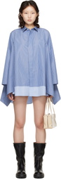 sacai Blue Poplin Shirt Minidress