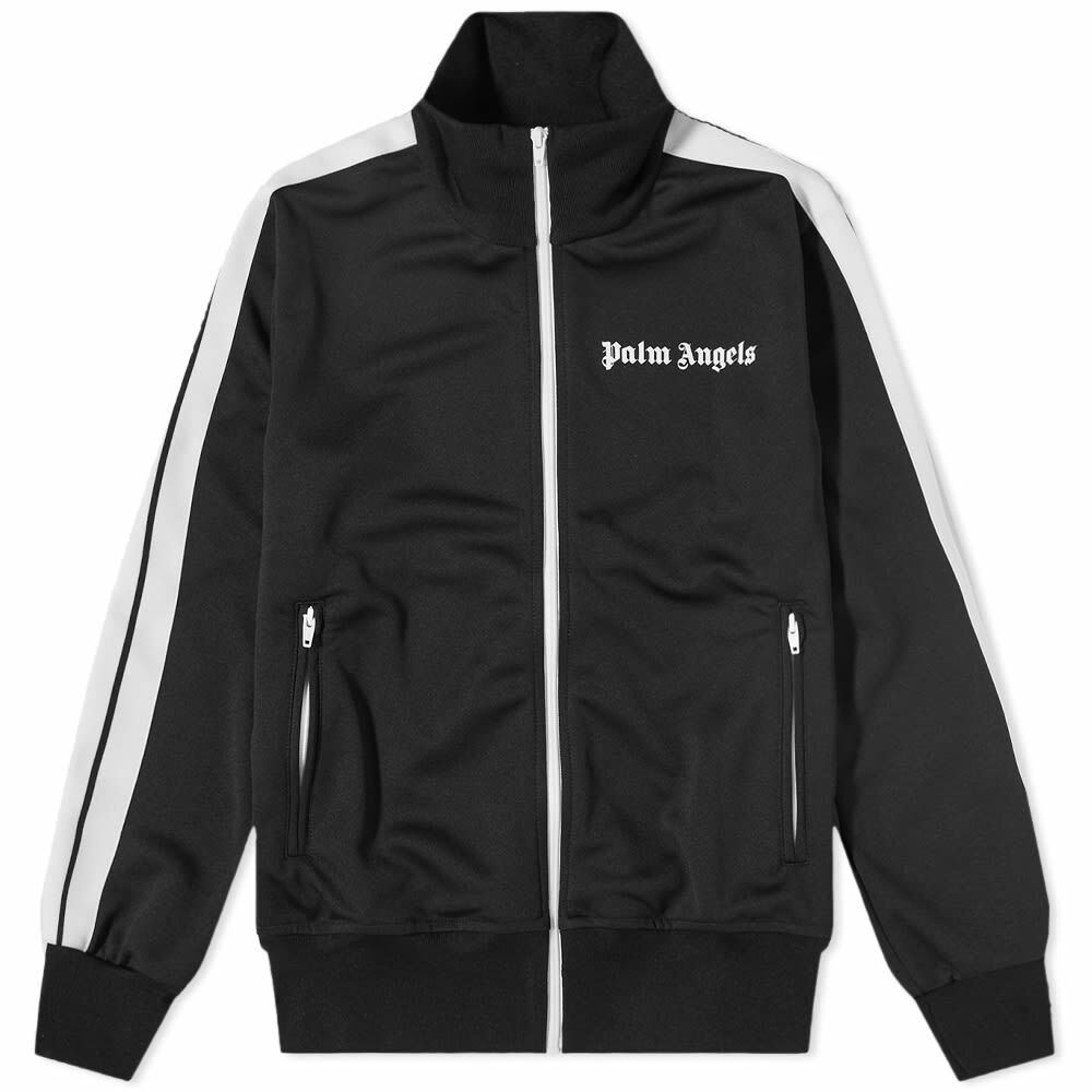 Palm Angels Men's Classic Track Jacket in Black/White Palm Angels