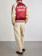 Human Made - Reversible Logo-Appliquéd Cotton-Blend Satin Bomber Jacket - Red