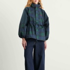 Damson Madder Women's Liu Check Raincoat in Navy
