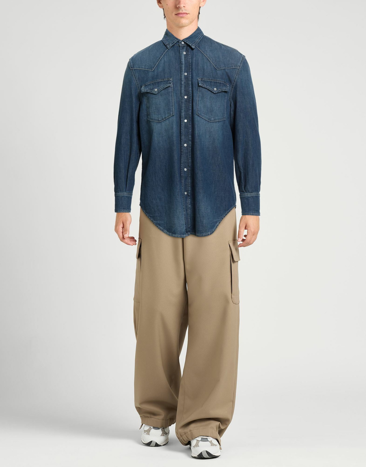 Dondup Mens Denim shirt in Blue