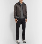 Berluti - Slim-Fit Contrast-Tipped Cotton-Piqué Polo Shirt - Light gray