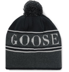 Canada Goose - Logo-Intarsia Wool-Blend Beanie - Black