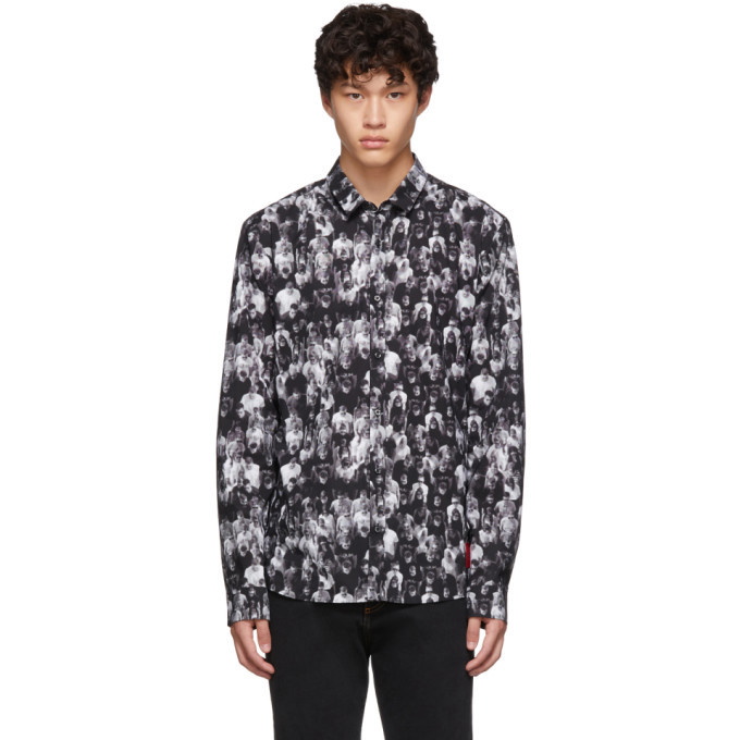 Photo: Hugo Black Ero3-W Printed Extra Slim Shirt