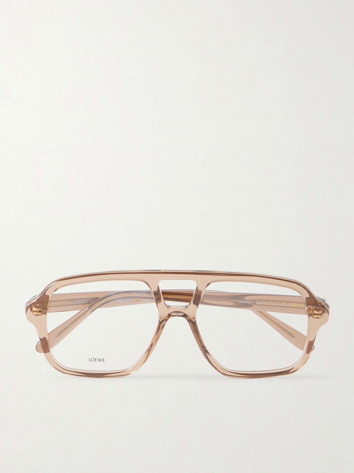 LOEWE - Slim Rectangular Aviator-Style Acetate Glasses