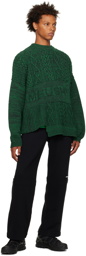 AMBUSH Green Patchwork Sweater