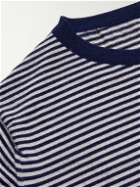 Kingsman - Striped Wool T-Shirt - Blue