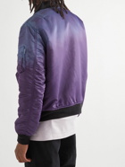 NOMA t.d. - Garment-Dyed Cotton-Twill Bomber Jacket - Purple