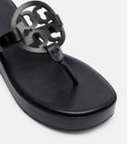 Tory Burch Miller leather platform thong sandals