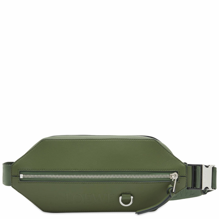 Photo: Loewe Men's Convertible Sling Bag in Hunter Green