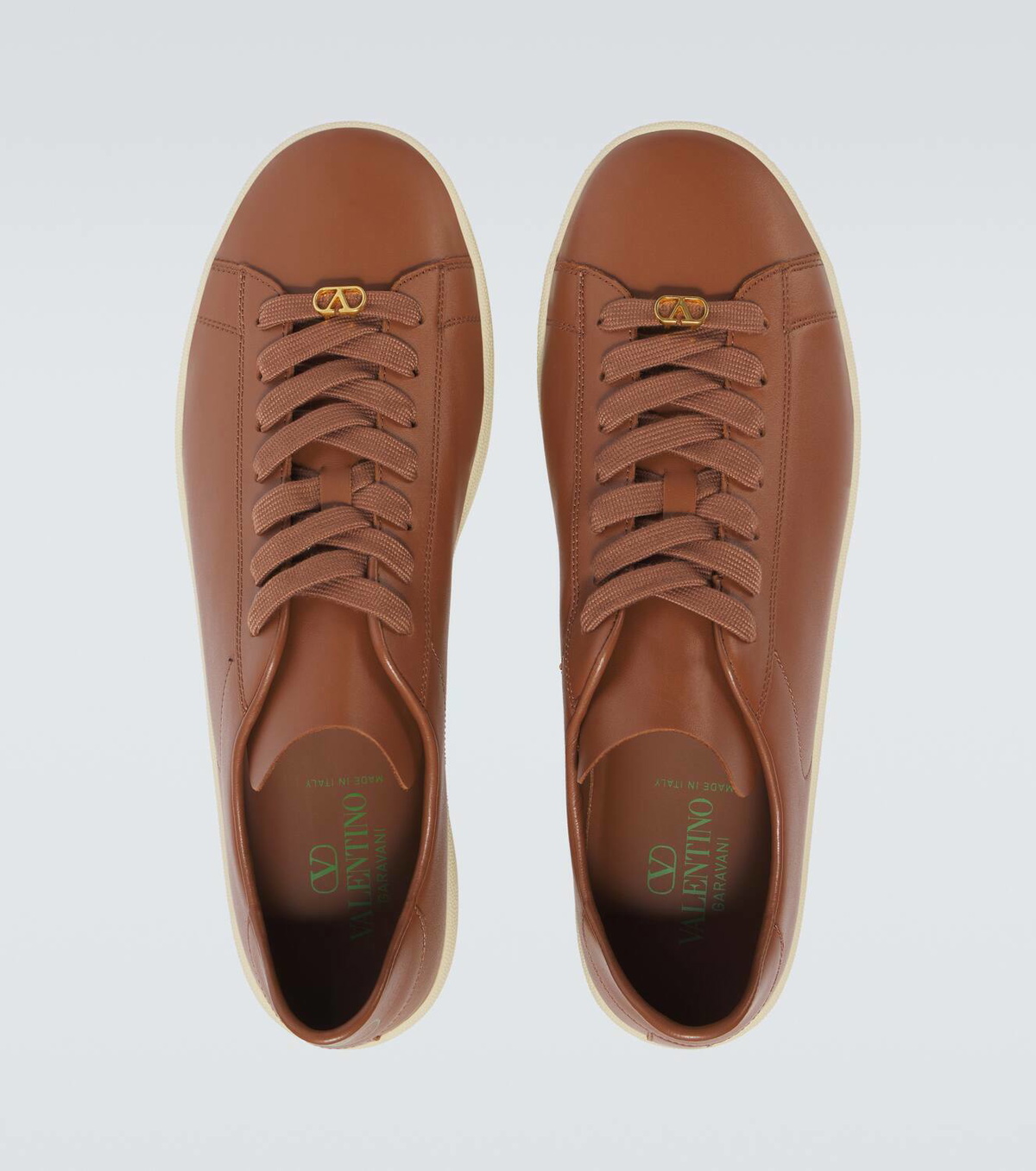 VIP【送料関税込】VALENTINO GARAVANI ROYCO LEATHER SNEAKERS Valentino Garavani Royco Leather VLogo Low-Top Sneakers