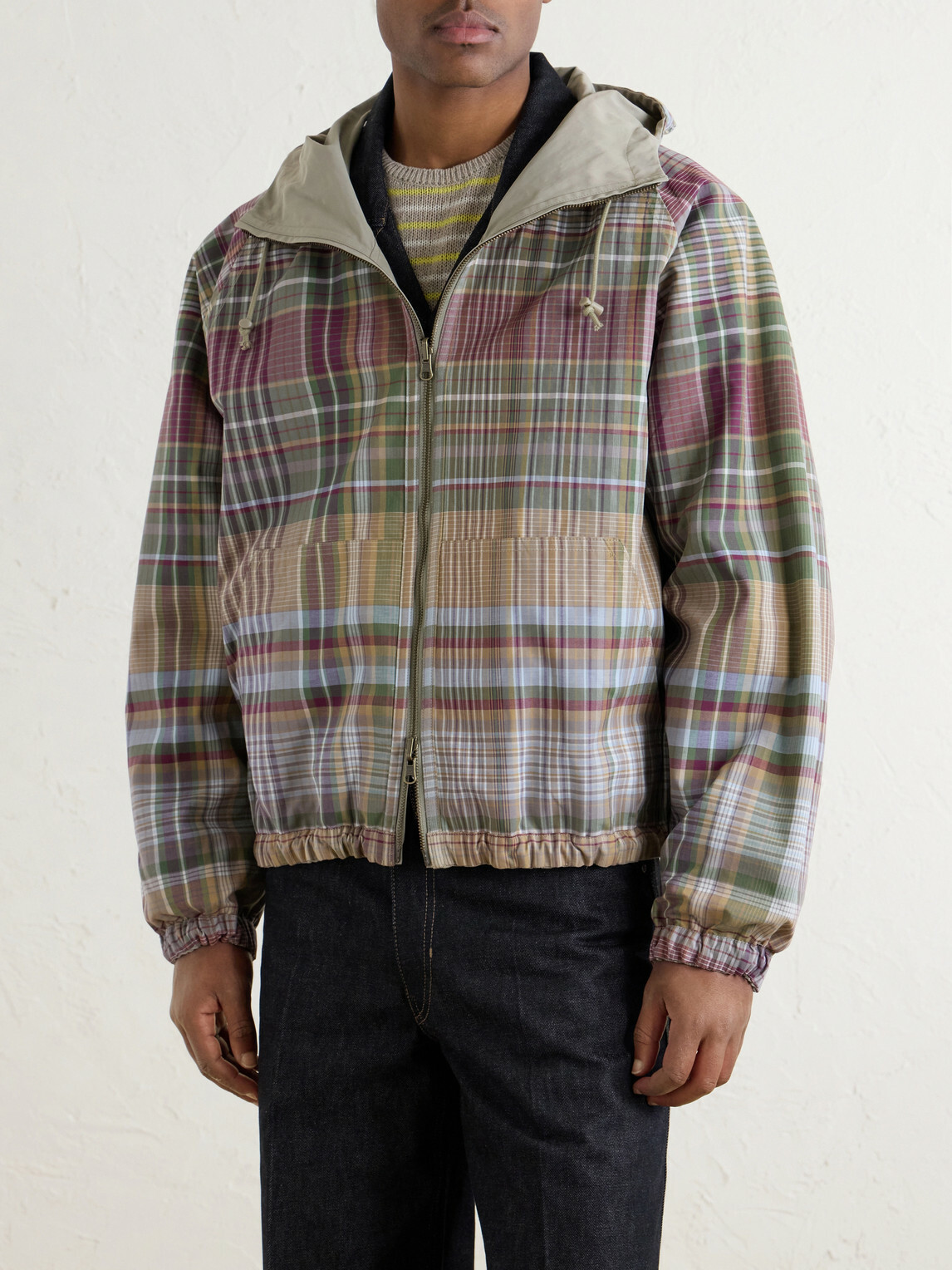 Aimé Leon Dore - Reversible Checked Shell Windbreaker Jacket - Brown