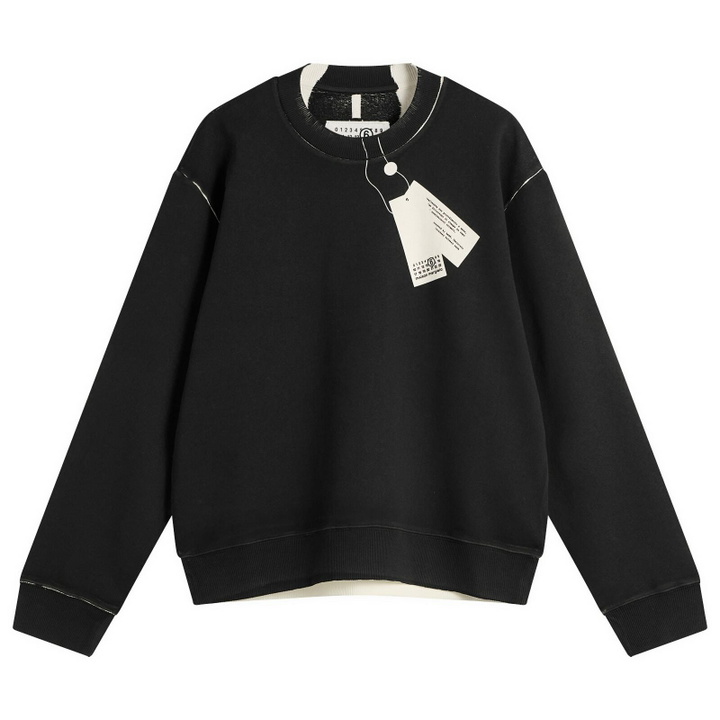 Photo: MM6 Maison Margiela Men's Printed Tag Sweatshirt in Off White