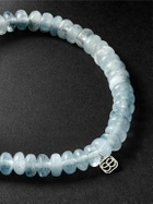 Sydney Evan - 14-Karat White Gold, Diamond and Aquamarine Bracelet