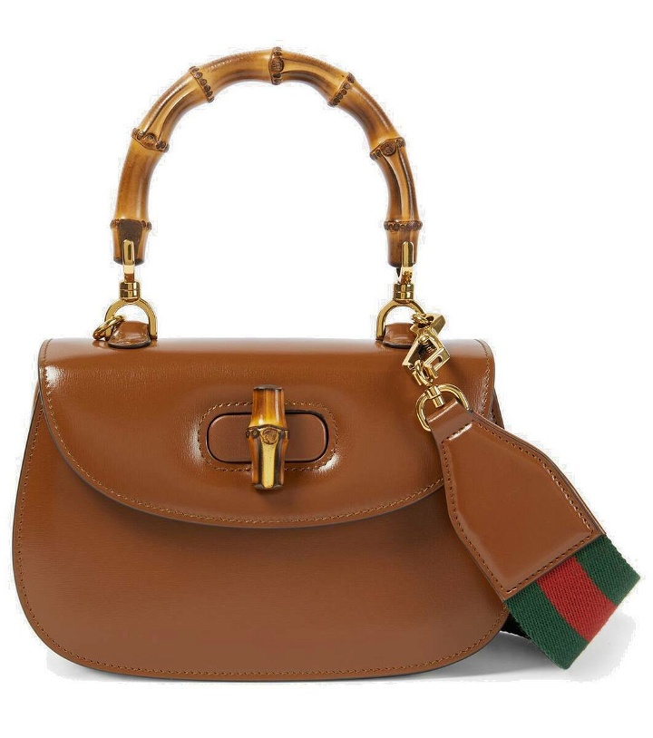 Photo: Gucci Gucci Bamboo 1947 Small leather shoulder bag