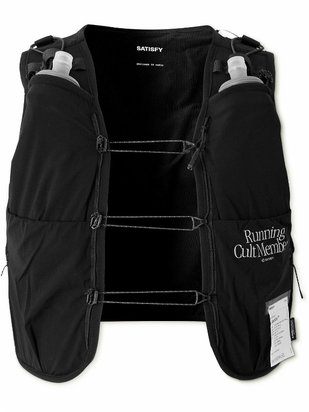 Photo: Satisfy - Logo-Print Appliqued Justice™ Cordura® Hydration Vest, 5L - Black