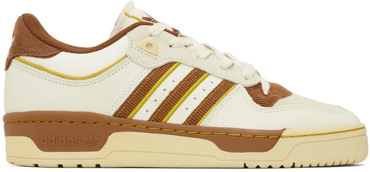 Photo: adidas Originals Off-White & Brown Rivalry Low 86 Sneakers