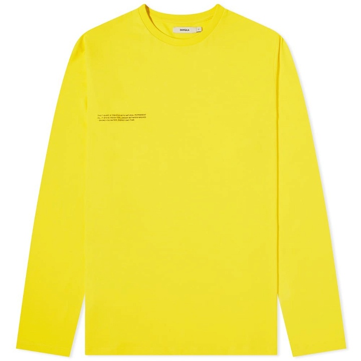 Photo: Pangaia Long Sleeve Organic Cotton T-Shirt in Saffron Yellow