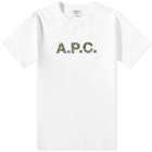A.P.C. x Liberty Camo Logo T-Shirt in White