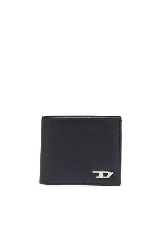 Photo: Diesel Bi-fold wallet in leather with coin pocket - Small Wallets Mens in Black