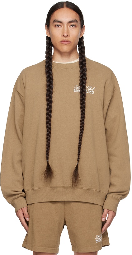 Photo: Sporty & Rich Brown 'Made In USA' Sweatshirt