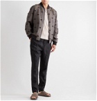 Etro - Wool and Silk-Blend Jacquard Bomber Jacket - Gray