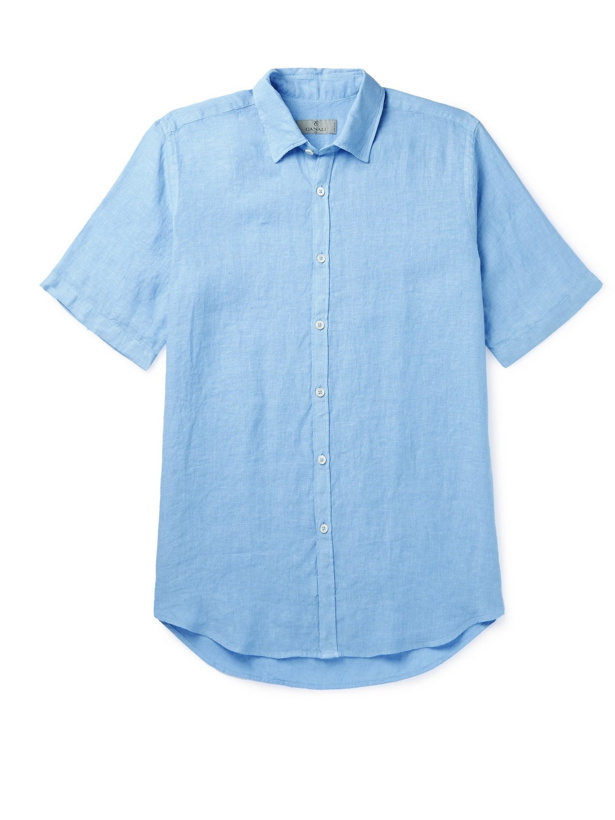 Photo: CANALI - Linen Shirt - Blue