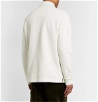 Albam - Twill-Trimmed Loopback Cotton-Jersey Half-Zip Sweatshirt - Neutrals