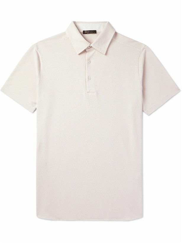 Photo: Loro Piana - Cotton-Piqué Polo Shirt - Neutrals