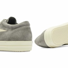 Rick Owens Men's Suede Vintage Sneaks in Steel/Milk/Milk