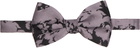 Dries Van Noten Purple & Black Silk Bow Tie