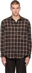 WOOYOUNGMI Brown Ombre Check Shirt