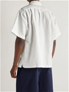 CHIMALA - Camp-Collar Herringbone Ramie and Cotton-Blend Shirt - White - S