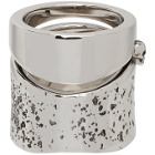 Alexander McQueen Silver Molten Metal Ring