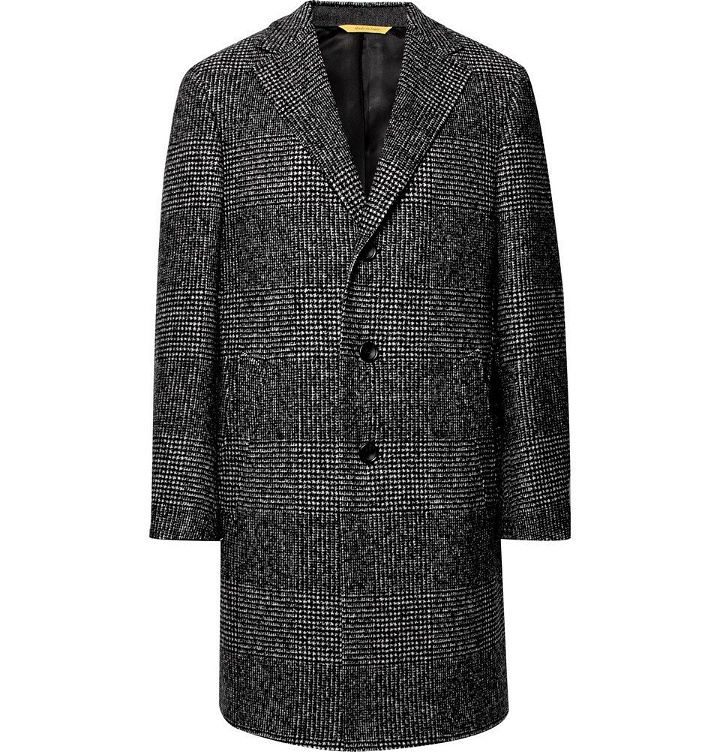 Photo: Canali - Kei Prince of Wales Checked Wool-Blend Overcoat - Men - Gray
