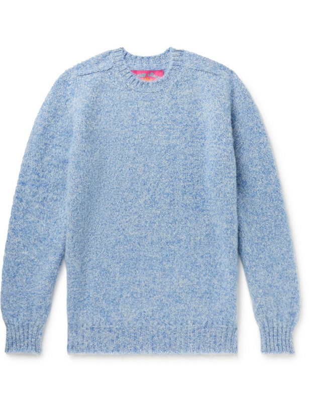Photo: Howlin' - Shaggy Bear Brushed Wool Sweater - Blue