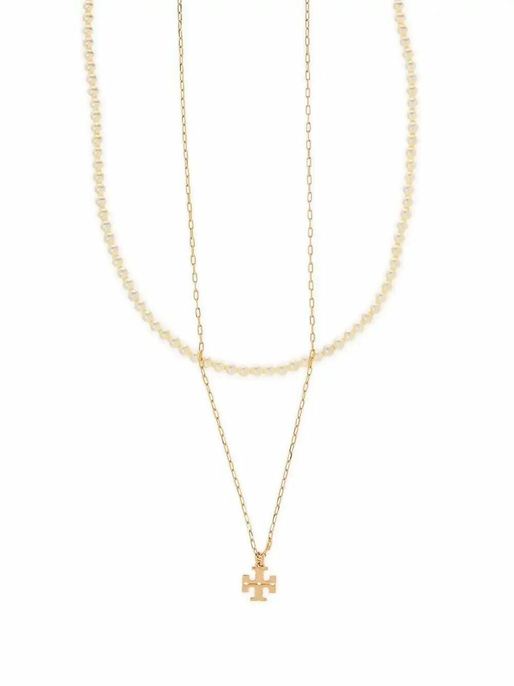 TORY BURCH Kira Enamel Flower Pendant Necklace Tory Burch