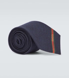 Gucci Logo silk and wool-blend tie