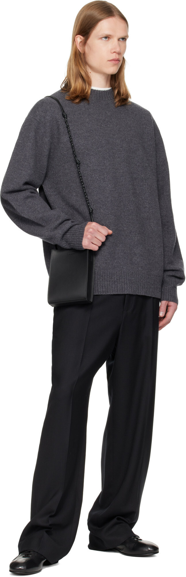 Jil Sander Gray Wool Sweater
