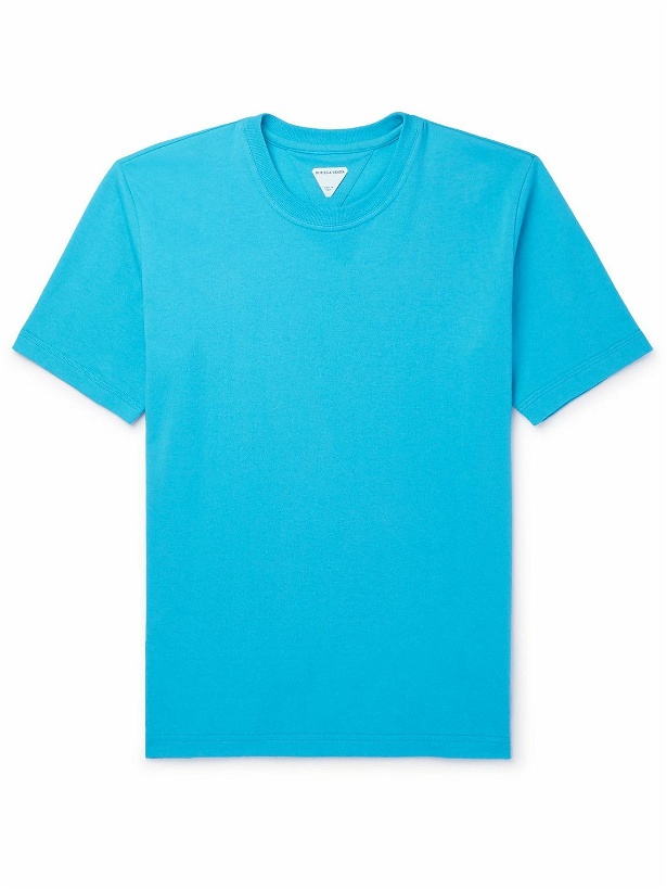 Photo: Bottega Veneta - Sunrise Slim-Fit Cotton-Jersey T-Shirt - Blue