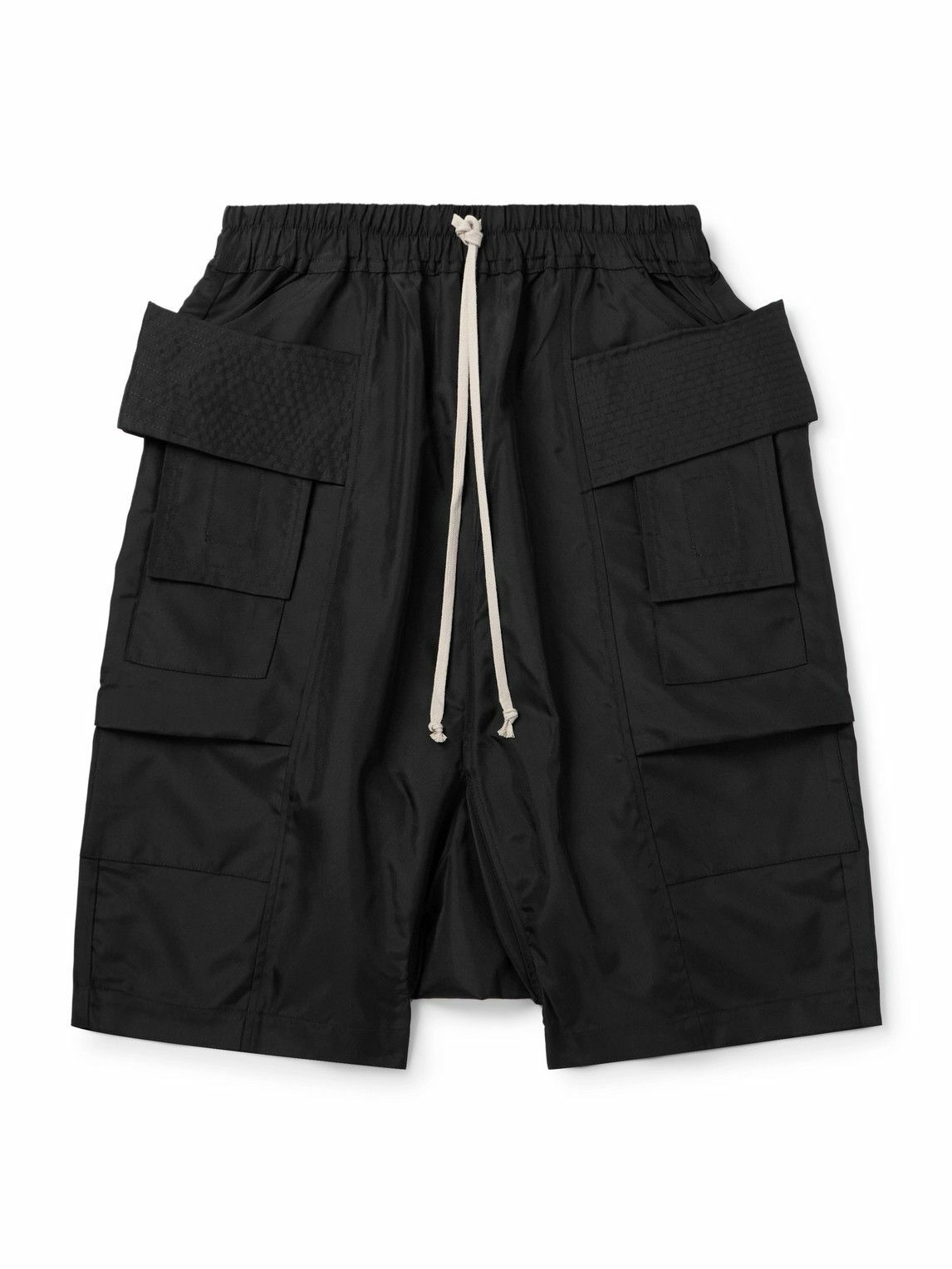 u*t様 julius nylon cargo shorts rick Julius mid-rise drop-crotch Cargo Shorts | Black | FARFETCH
