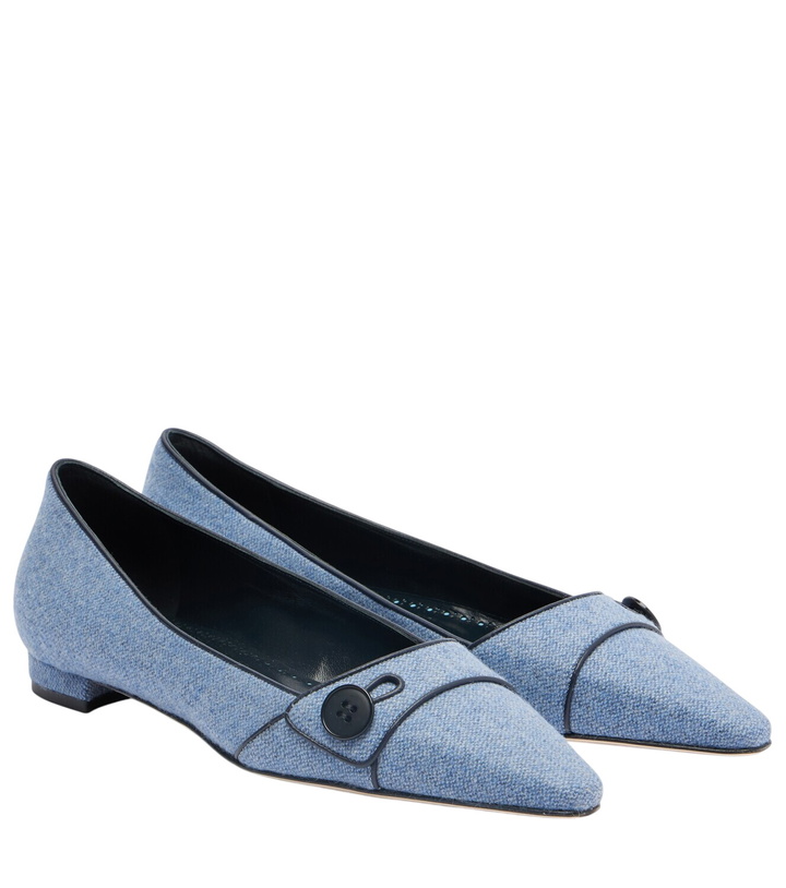 Photo: Manolo Blahnik Lulamae herringbone ballet flats