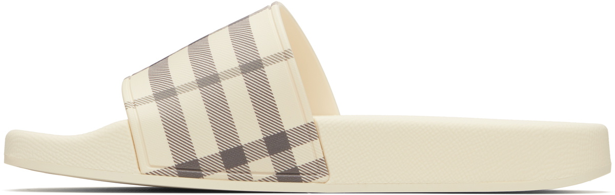 Burberry Beige Check Slides