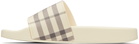 Burberry Beige Check Slides