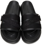 Alexander McQueen Black Logo Slides