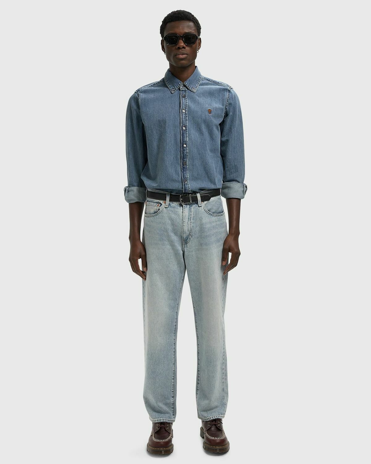 CONTRASTED AMI DE COEUR SHIRT