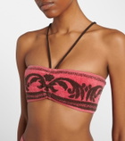 Valentino Cotton terry jacquard bra top