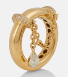 Rainbow K Elysabeth 18kt gold ring with diamonds